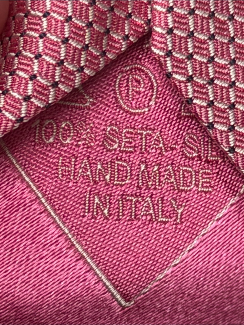 Brioni Pink Textured Silk Tie Handmade in Italy Luxury Designer Necktie - Picture 8 of 11